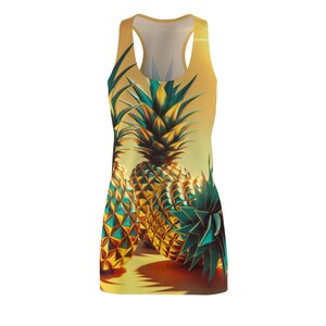 Tropical Pineapple Racerback Dress