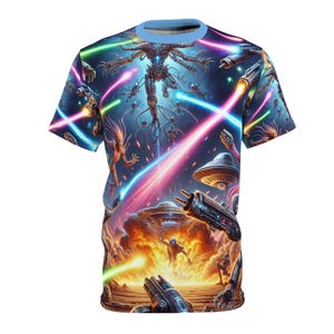 Alien War Unisex Cut & Sew Tee - Sci-Fi Design for Space Enthusiasts