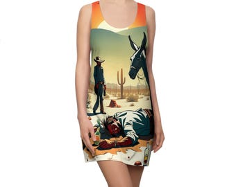 Desert Donkey Western Racerback Dress