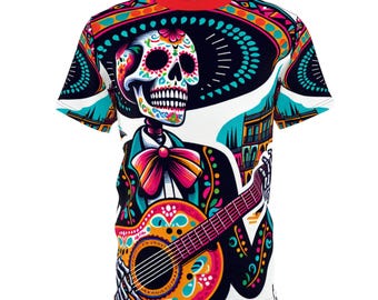 Mexican Skeleton Unisex Tee - Colorful Skeleton Design