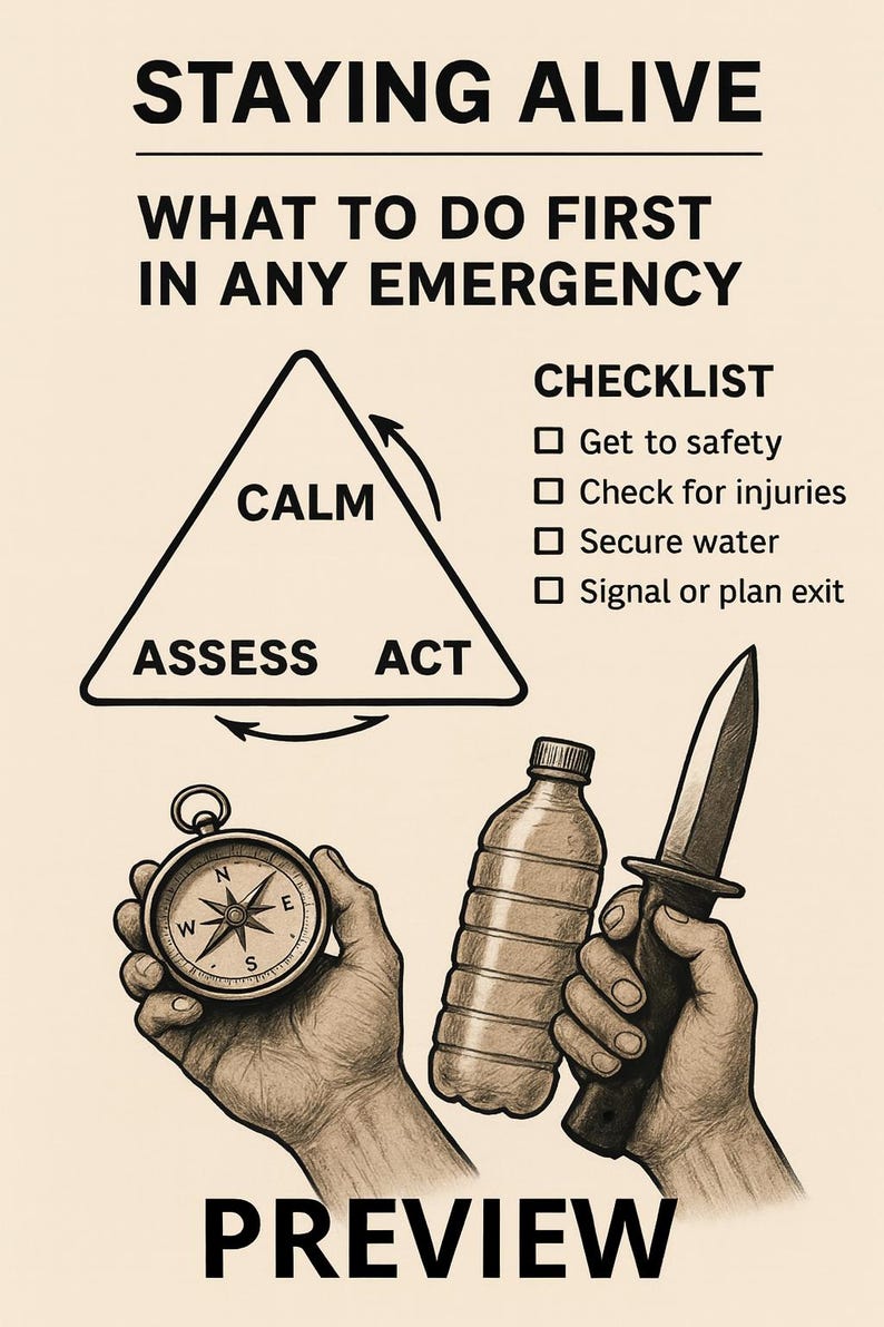 Staying Alive Printable Survival Guide for Emergencies Natural