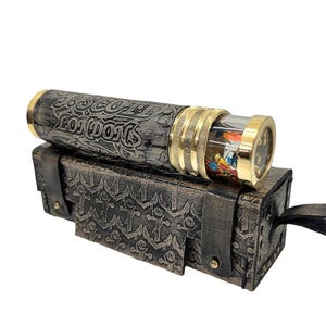 J. Scott London Handmade Liquid Kaleidoscope, Brass Kaleidoscope Educational Vintage Collection | Birthday | Any Occasion Gift for Kids