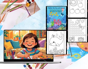 Under the Sea Coloring Book: Fun Ocean Adventure for Kids (Printable PDF)