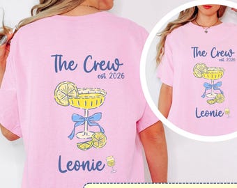 JGA Shirt Frauen personalisiert mit Name und Datum, JGA T-Shirts Team Braut, Geschenk Junggesellinnenabschied, Brautjungfern Geschenk