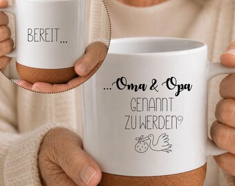 Schwangerschaft verkünden Tasse, Du wirst Oma Opa, Geschenk für Großeltern, Überraschung Großeltern, Baby Announcement, Geschenkidee Oma Opa