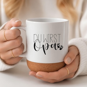 Du wirst Opa Tasse, Schwangerschaft verkünden Geschenk, Überraschung für Opa, Baby Ankündigung Tasse, Schwangerschaftsverkündung Korktasse