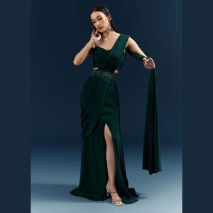 green saree dress design Pre Stitched WNewFurnitureAugust25
