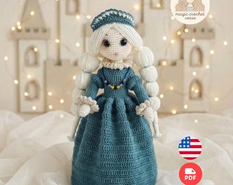 Crochet Pattern Amigurumi Doll – Princess Noelle PDF Digital Pattern