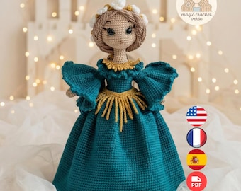 Häkelanleitung Amigurumi Doll – Prinzessin Aurora PDF Digital Pattern