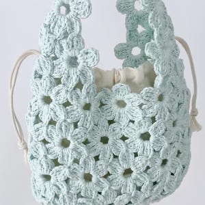 Patrón de bolso de ganchillo con motivo floral - Bolso hecho a mano en formato PDF imagen 5