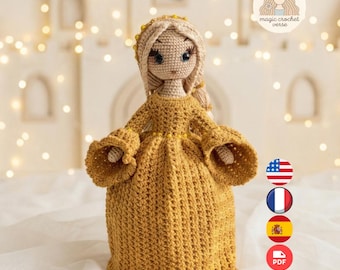 Häkelanleitung: Amigurumi-Puppe Prinzessin Izabella (PDF Digital Pattern)