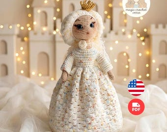 Crochet Amigurumi Doll Pattern: Princess Lily PDF Digital Pattern