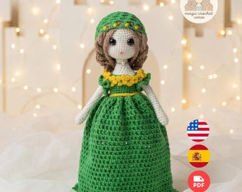 Amigurumi Doll Crochet Pattern - Princess Elowen (PDF Download)