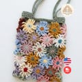 Crochet Flower Bag Pattern – Floral Tote Bag PDF Digital Download
