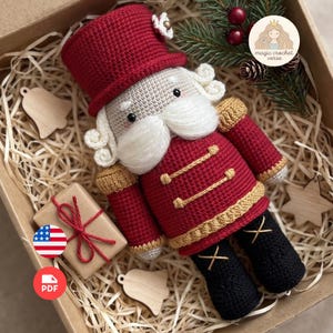 Christmas Nutcracker Crochet Pattern • Amigurumi Doll PDF