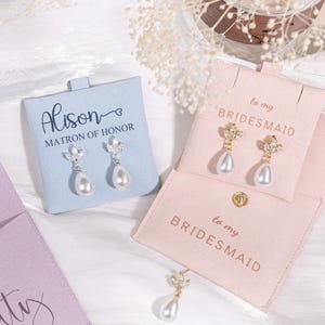 18k Gold Plated Pearl Knot Earrings: Bridesmaid Wedding Jewelry