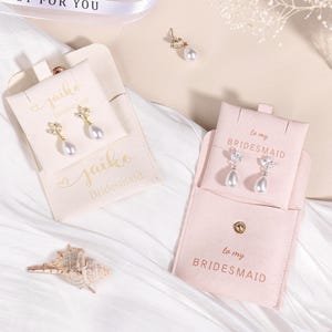 18k Gold Plated Pearl Knot Earrings: Bridesmaid Wedding Jewelry