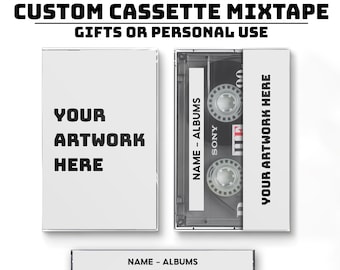 Custom Cassette Mixtape : 50 - 90 Minutes - Personalized Musical Gifts