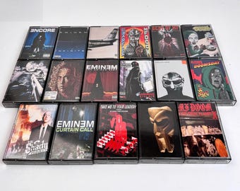 Eminem MF DOOM Cassette Tape Collection – Vintage 90s 2000s Hip Hop Bundle