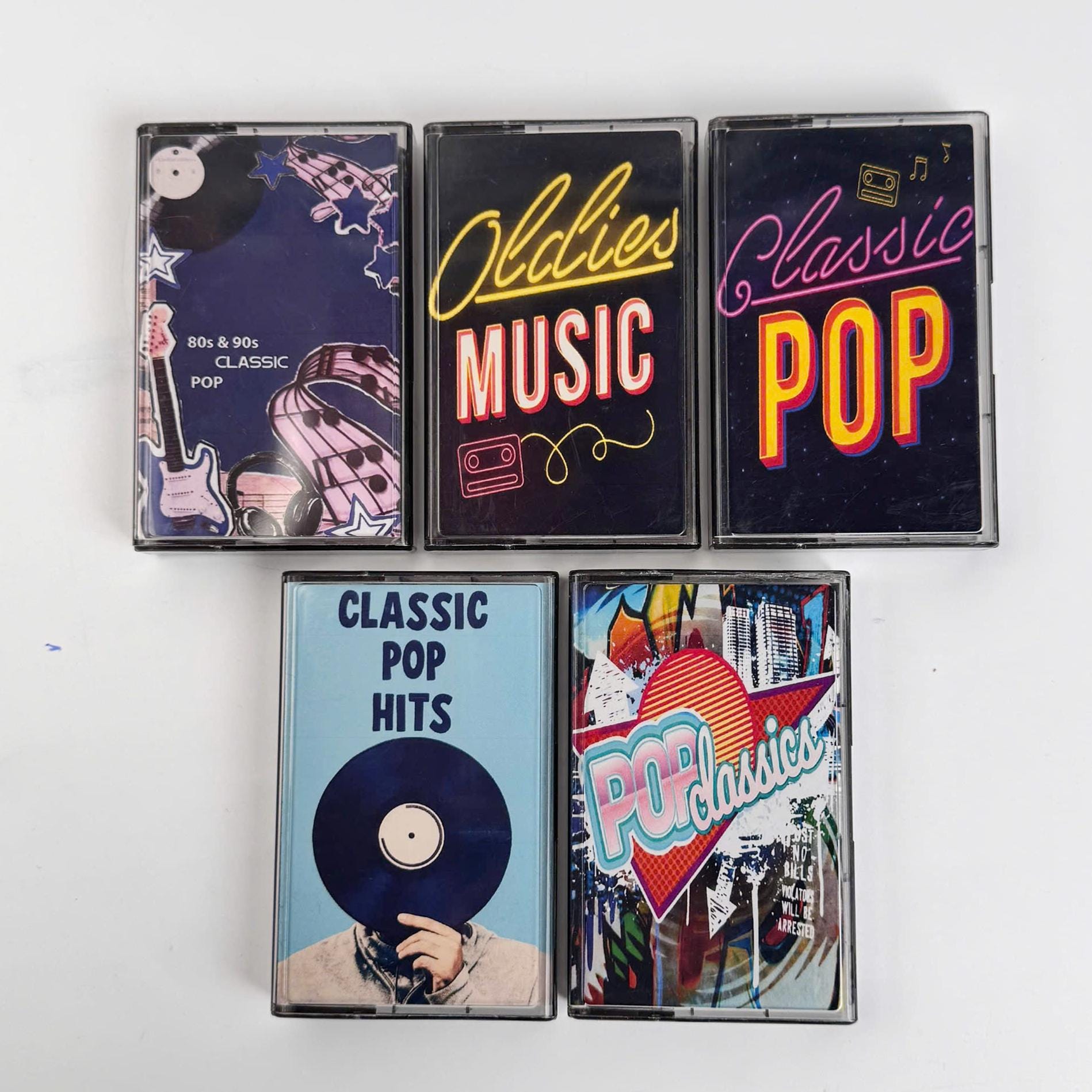 Classic Pop 80s 90s Cassette Tapes - Handmade Retro Analog Music - Cassette Collection