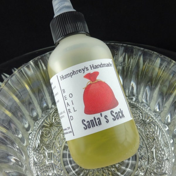 SANTA'S SACK Beard Oil, Cologne Oil, Choose Size Chestnut Brown Sugar and Vanilla Scented Beard Conditioner, Small Medium Large