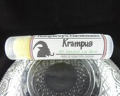 KRAMPUS Lip Balm, Peppermint Flavor, Essential Oil Lip Balm, All Natural Bee Balm, Soft and Buttery, Horror Scary Halloween Chapstick
