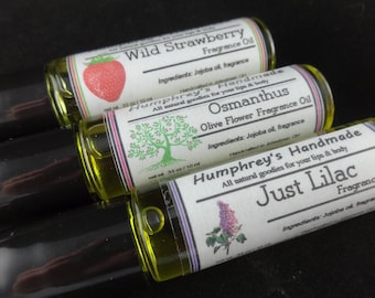 PICK ANY THREE Perfume Oil, Pick 3 Womens Roll On Fragrance, Scented Oil, Over 50 Scents, Moisturizing Jojoba Oil Deal