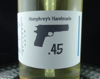 Men's .45 Beard Wash & Body Wash, 8 oz, Barbershop Scent Castile Soap, Shampoo Hand Soap, Bergamot Oakmoss Basil Patchouli Fresh