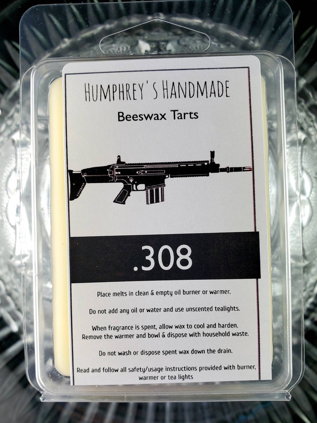 Men's .308 Beeswax Wax Melts, Fresh Shave Scented Wax Tarts, USA Made