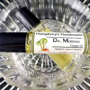 DR MOREAU Lime Coconut Men&#39;s Cologne Oil, Unisex Roll On Cologne, Fragrance Oil, Bpa Free Glass Bottle, Jojoba Oil Horror Halloween