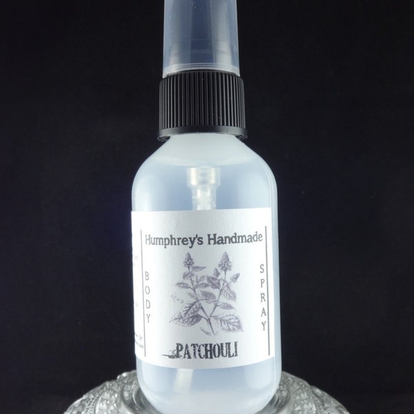 PATCHOULI Body Spray, Handcrafted Perfume Room and Linen Spray 2 oz 4oz, Witch Hazel Women's Men's Fragrance, Essential Oil Deodorant Earthy