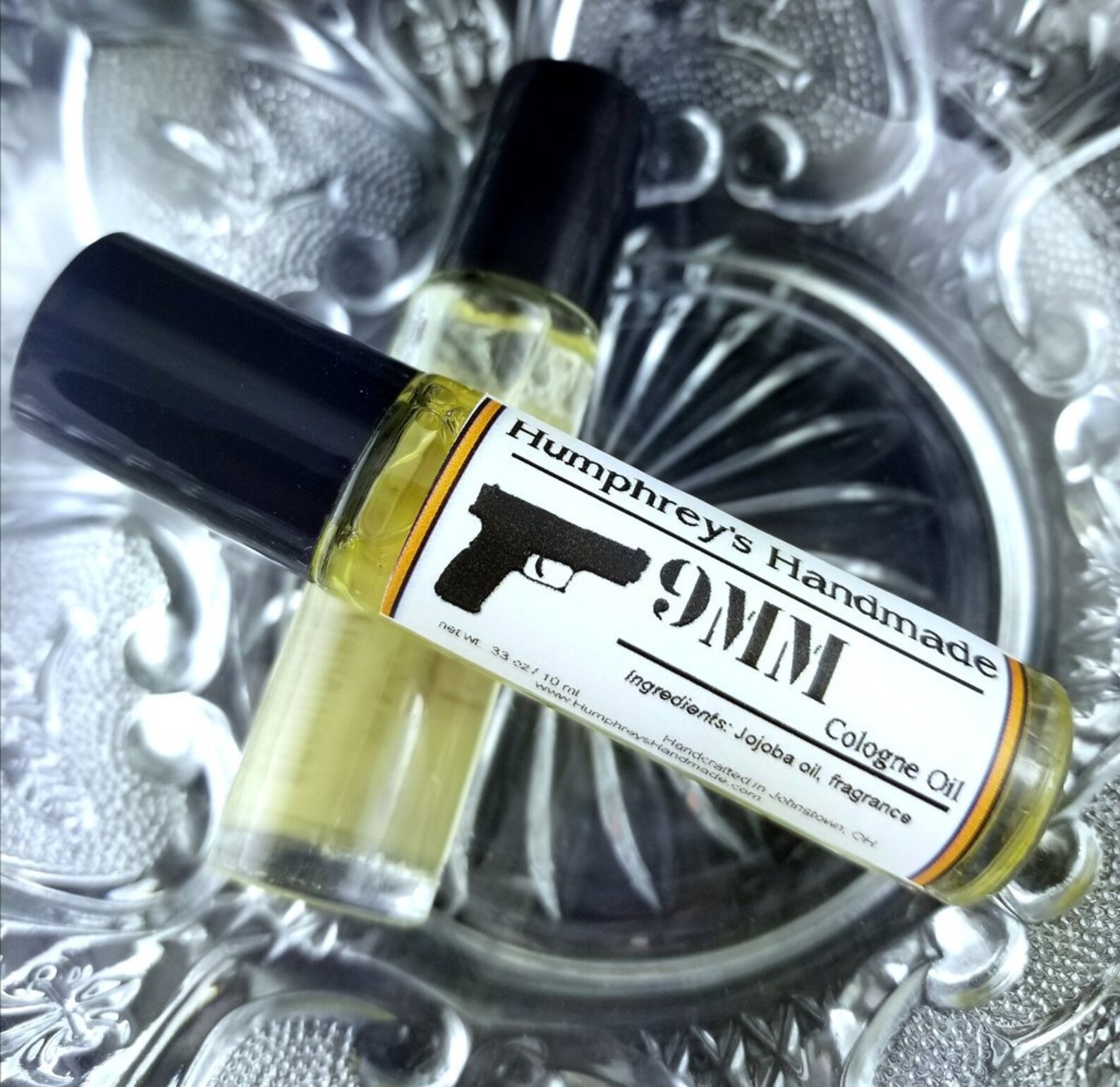 9MM Men's Cologne Oil Coffee & Leather Roll on Fragrance Etsy