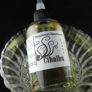 CTHULHU Beard Oil CHOOSE SIZE, Sea Water Cologne, Citrus Woods Beard Conditioner, Handcrafted Beard Oil for Men, Avocado Oil, H P Lovecraft