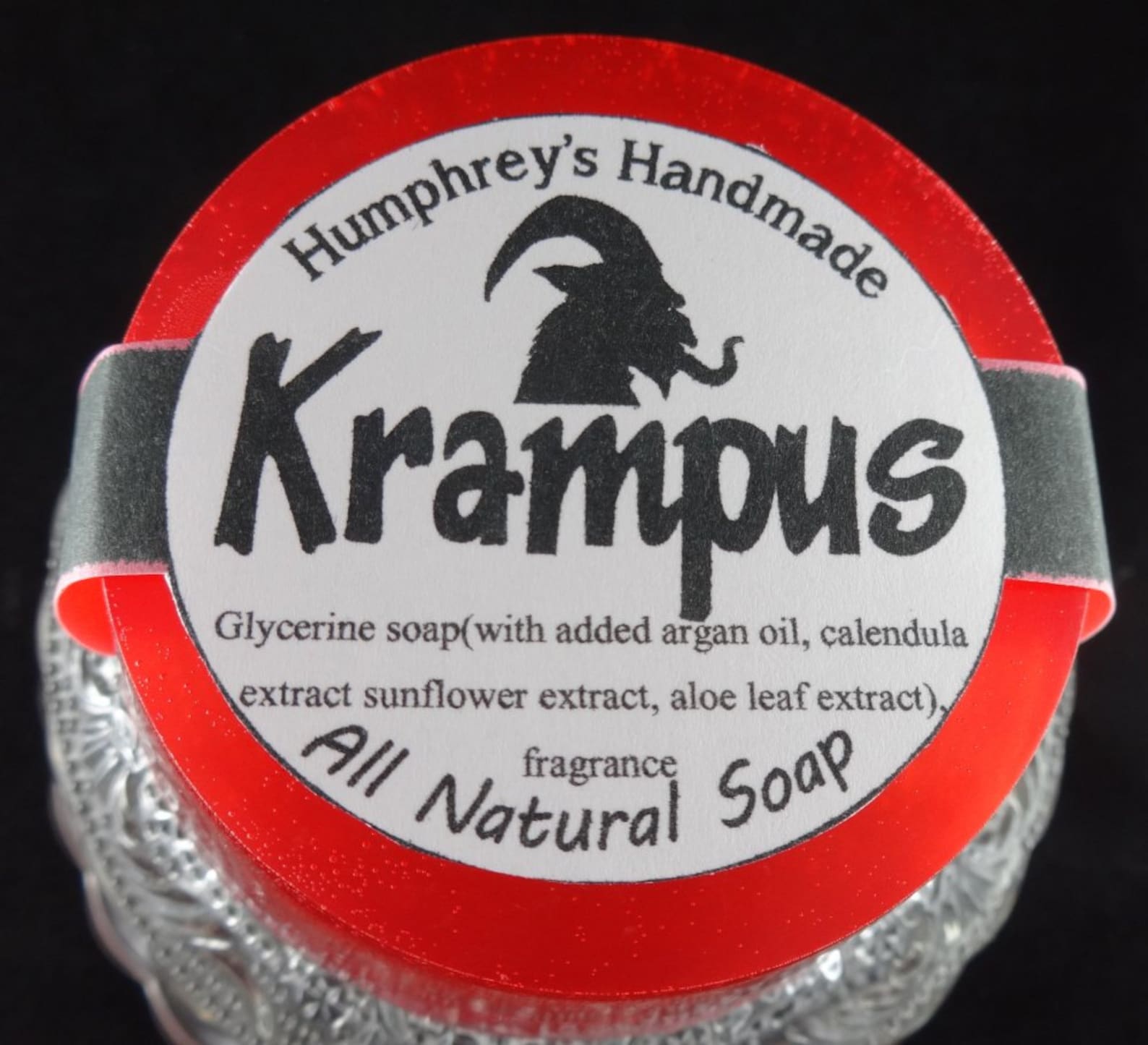 KRAMPUS soap, Glycerin Peppermint Scented Soap, Unisex Shave Soap
