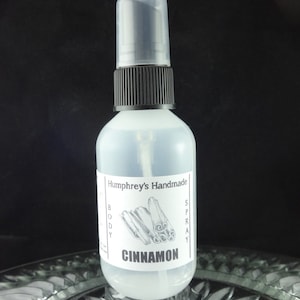 CINNAMON Body Spray, Spicy Cinnamon Scented Handcrafted Unisex Perfume Room and Linen Spray 2 oz 4 oz, Witch Hazel Fragrance Scent Christmas