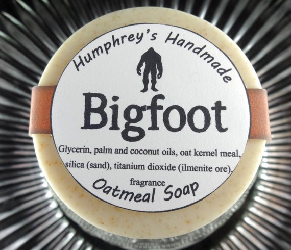BIGFOOT Oatmeal Soap, Unisex Oakmoss Sandalwood Scent, Sasquatch