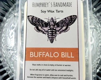 BUFFALO BILL Soy Wax Melts, Leather Scented Masculine Wax Tarts, USA Made, Halloween Wax Melts, Unisex Cowboy Horseback Riding Saddle Horror