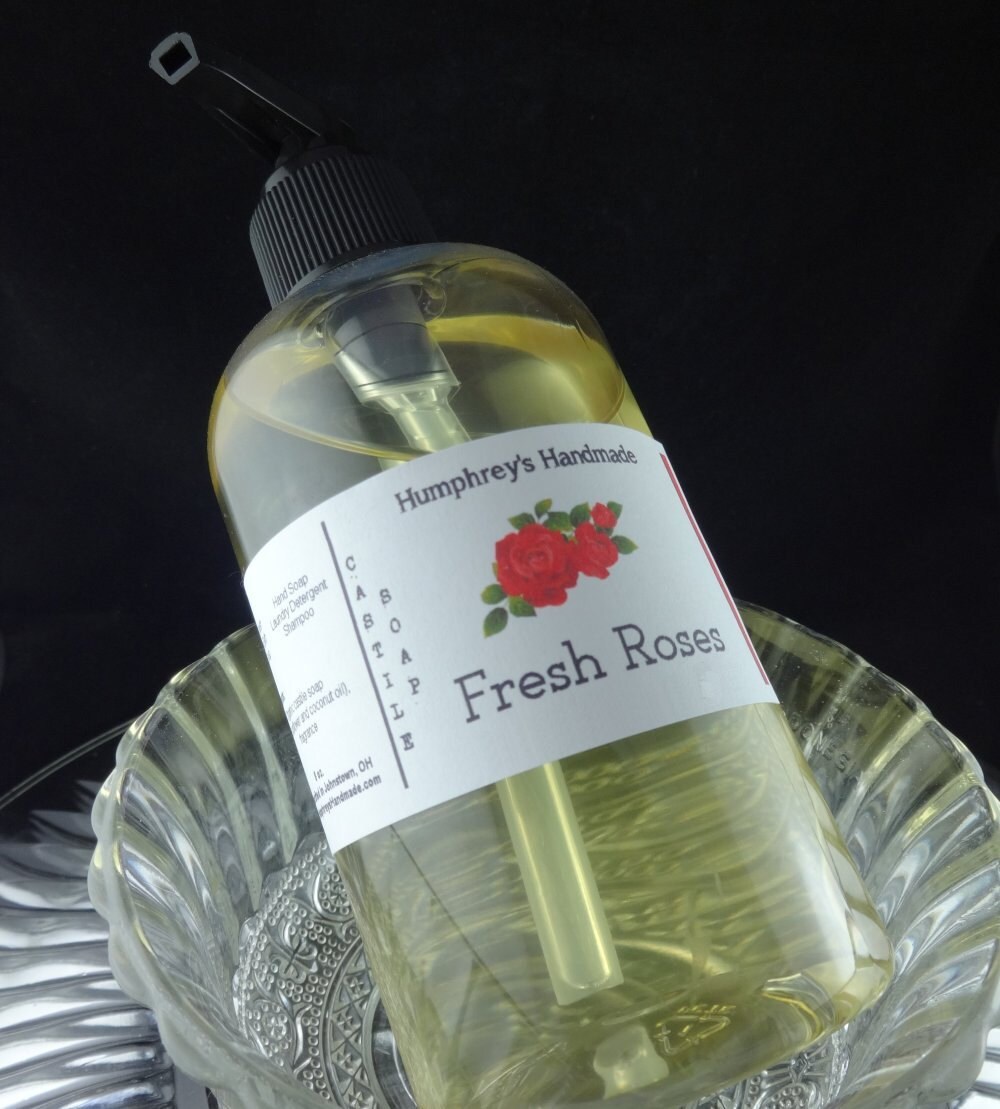 FRESH ROSES Body Wash 8 Oz Women's Rose Soap Scented Etsy