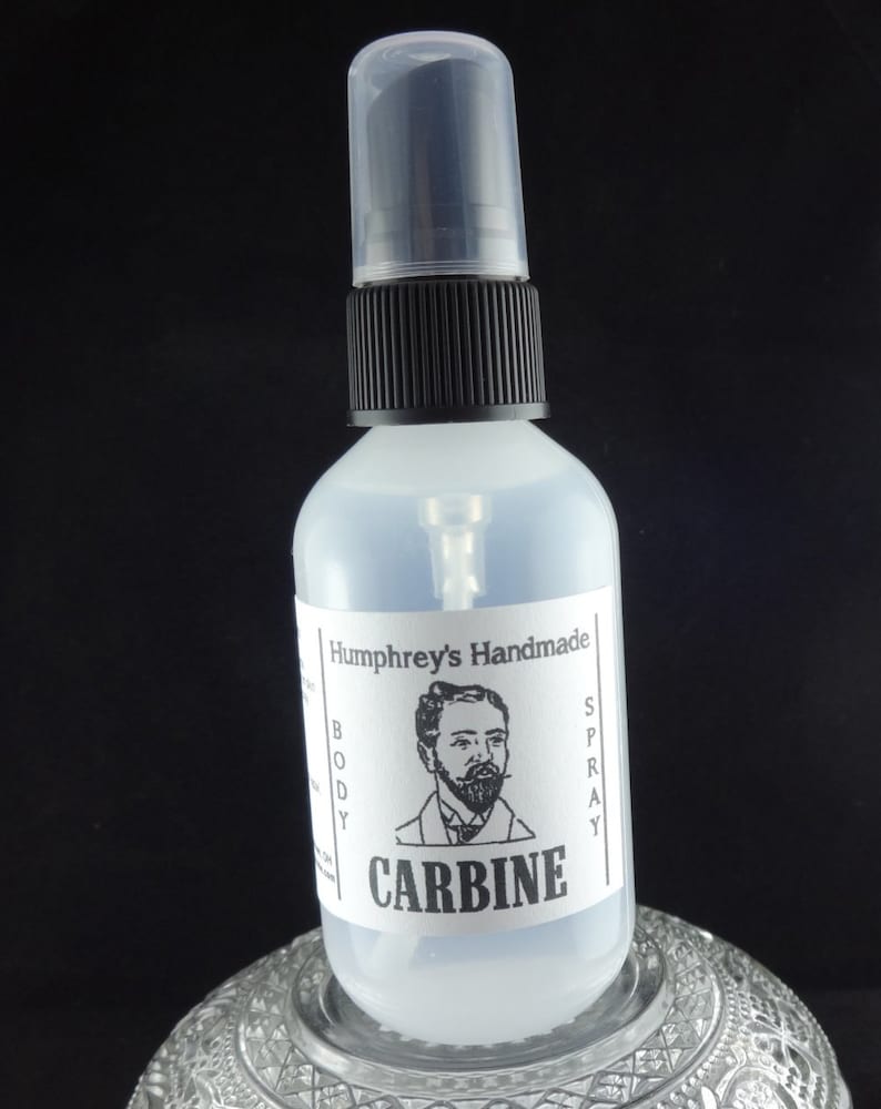 CARBINE Men's Body Spray, Gun Oil Scented Handcrafted Perfume Room and Linen Spray 2 oz, Witch Hazel Fragrance Steampunk 2A Rifle image 4