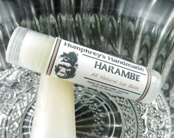 HARAMBE Lip Balm, Tropical Flavor Gorilla Lip Balm, Natural Bee Balm Jojoba Oil, Mango Butter, Vitamin E Funny Injustice Stocking Stuffer