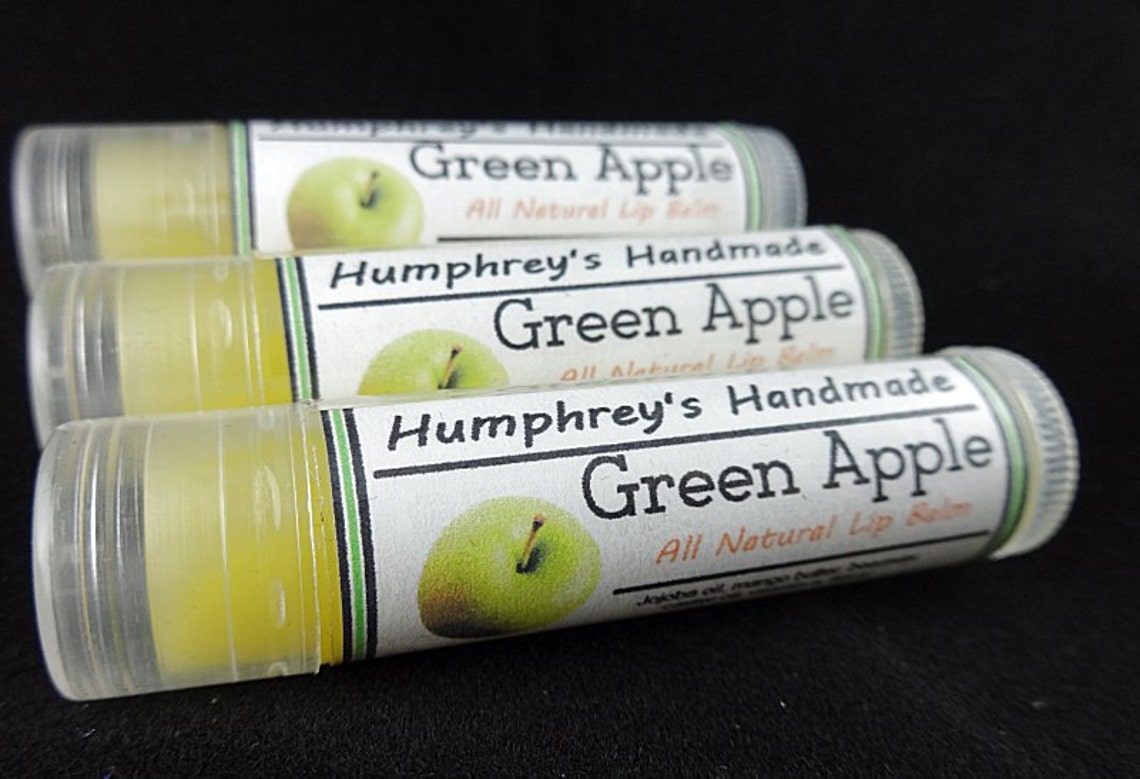 GREEN APPLE Lip Balm Green Apple Flavor Apple Lip Balm Etsy