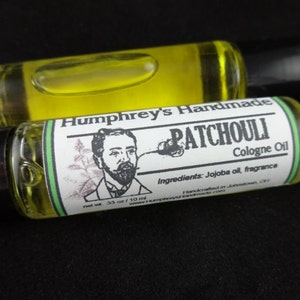 PATCHOULI Men&#39;s Cologne Oil, Unisex Women&#39;s Roll On Cologne, Patchouli Fragrance Oil, Bpa Free Glass Bottle, Moisturizing Jojoba Oil