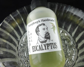 EUCALYPTUS Beard Oil 3 Sizes, All Natural Eucalyptus Beard Oil, Squeeze Bottle, Conditioner, Apricot Kernel Oil, Avocado Oil Essential Oil