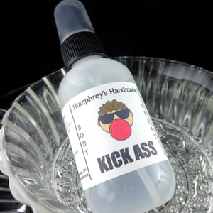 KICK ASS Bubblegum Body Spray, Gumball Scent Handcrafted Perfume Room and Linen Spray 2 oz, Witch Hazel Women&#39;s Fragrance