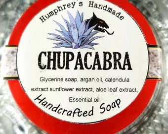 CHUPACABRA Agave  Soap, Unisex Dune Grass, Apple, Lime, Cyclamen and Amber, Men's Shave & Shampoo Soap, Round Soap Puck, Mens Glycerin Soap