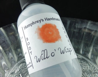 WILL O WISP Body Spray, Mango Strawberries Freesia Handcrafted Perfume Room and Linen Spray 2 oz, Witch Hazel Women's Fragrance Oil