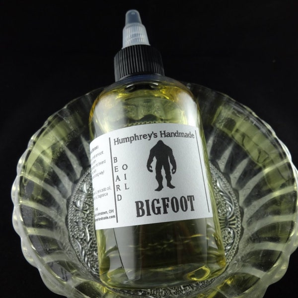 Choose Size BIGFOOT Beard Oil, Cologne Oil, 2oz 4oz .5 oz Oakmoss Sandalwood Scented Beard Conditioner, Apricot Kernel Oil, Avocado Oil