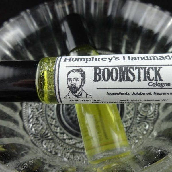 BOOMSTICK Men's Cologne Oil, Roll On Cologne, Clary Sage Wood and Musk Fragrance Oil, Bpa Free Glass Bottle, Moisturizing Jojoba Oil