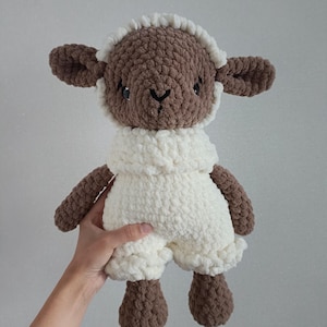 Crochet Plush Lamb Toy: Soft Velvet Sheep, Nursery Decor