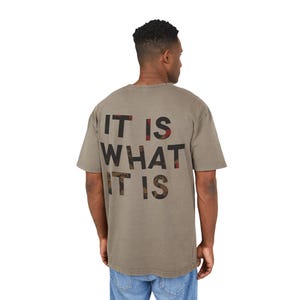Men&#39;s Acid Washed Oversized Tee, Vintage Tee, Casual Wear, Streetwear, Gift for Him, Graphic Print Shirt, It Is What It Is, Pump Cover